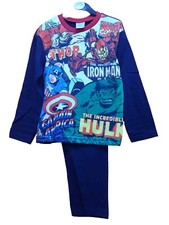 Boys Marvel Avengers Pyjama Set Pajama Sleepwear PJS Nightwear UK 5/6 Yrs