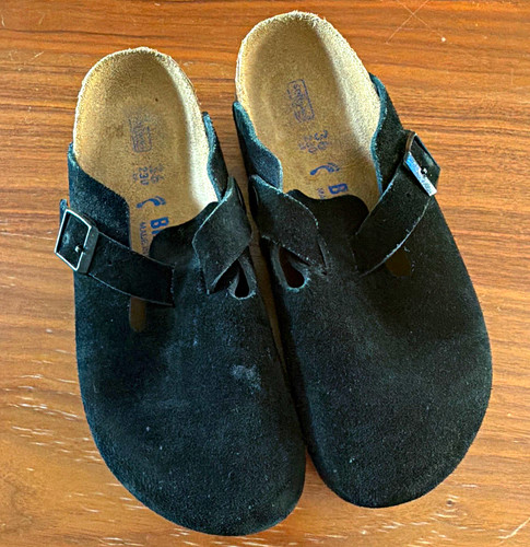Birkenstock boston black suede - boston,