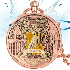 Magic School Themed Musical Box Music Pocket Watch with Fob Chain Christmas Gift