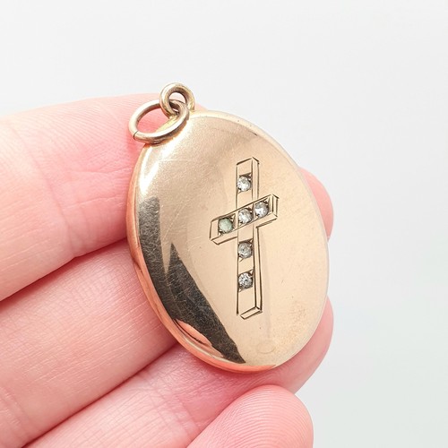 Antique rolled gold cross - antique,