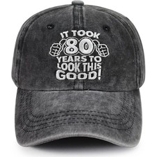 Funny Birthday Embroidered Cotton Dad Hat 40th 50th 60th 70th 80th 90th 100th