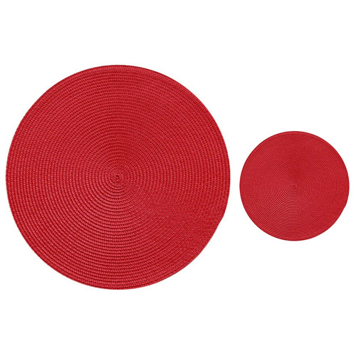 2pc 6pc round slip - place, mats