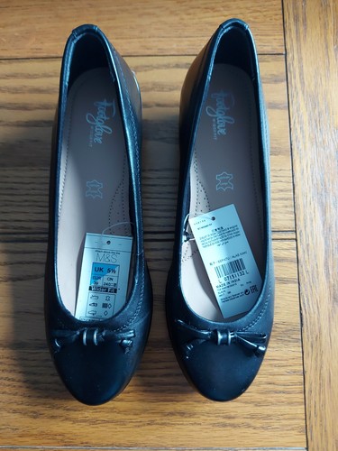 Footglove black leather - m&s,