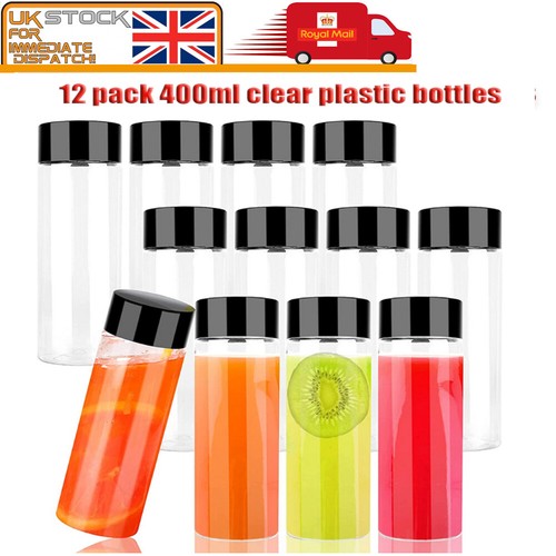 12x plastic empty bottles with - 12x,