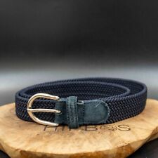 Gant Mens Belt Fabric Leather Braided Jeans Belt Blue Size 30