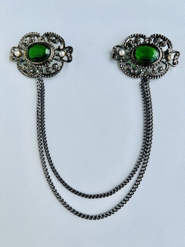 Vintage 1980s doublet brooch - vintage,