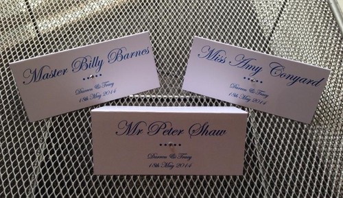 Diamante place cards - 10, x