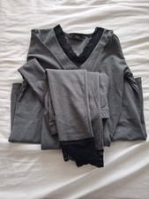 Womens Charcoal Grey/Black 2pc Lounge Set New Without Tags Size S