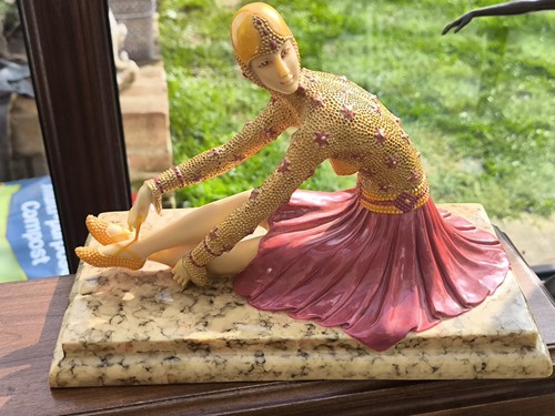 Art deco dancer sculpture - dancer,