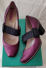 Clarks Aussie Crunch Metallic Leather WINE- Shock Absorption Insoles  UK7D/EU 41