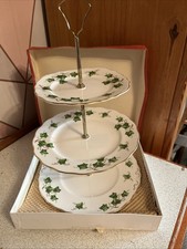 Vintage 3 Tier Colclough Ivy leaf Cake Stand In Original Box And Inner Packaging