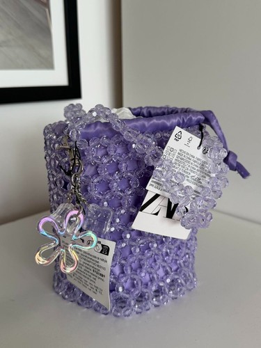 Zara lilac bag - , beaded