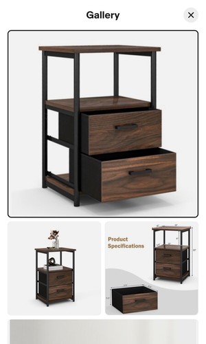 Bedside table 40cm drawer - table, 2