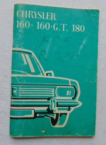 Chrysler 160 160gt 180 - 180, drivers