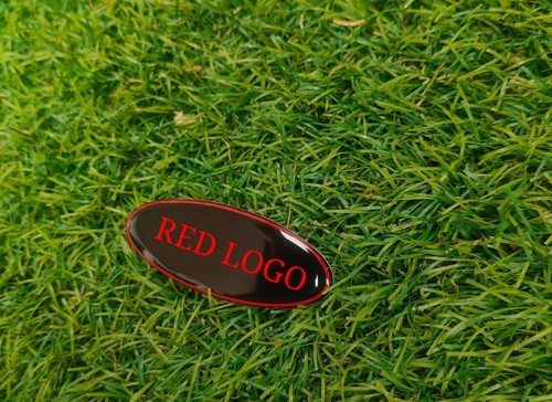 Steering wheel gel domed badge