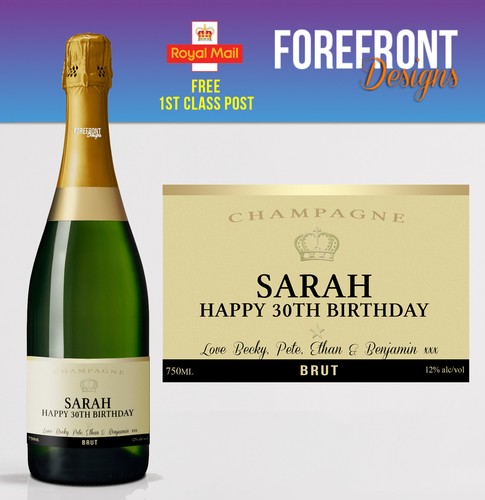 Personalised champagne bottle - champagne,