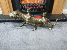 Vintage Brass Tiger Candle
