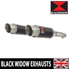 GL1500 GL 1500 Goldwing Twin Exhaust Silencer Kit 300mm Oval Black Carbon 300BT