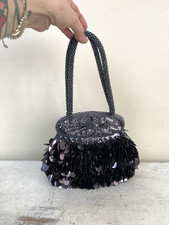 Beaded Sequin Handbag Pewter