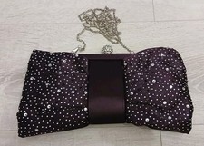 Women's Purple Satin Clutch