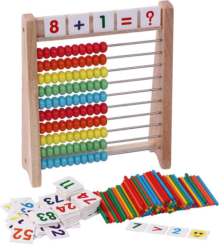 Wooden abacus for kids 100 - wooden,