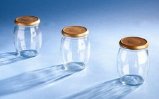 Clear Glass Storage Jars Pot Bellied – Set of 3 w/ Metal Screw Top 500mls.