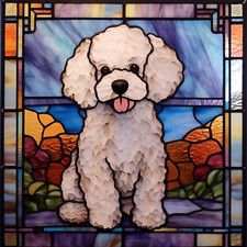 Poochon Faux stained glass