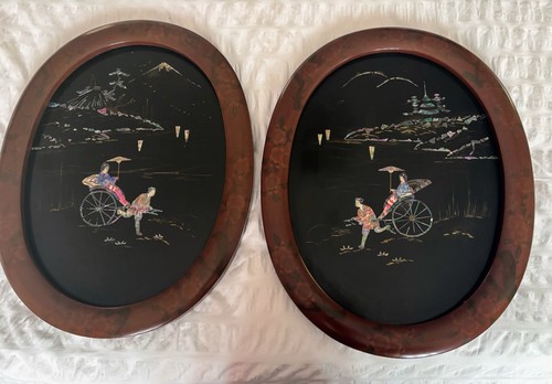 Meiji shibayama framed panels - framed,