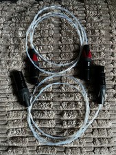 24 AWG SOLID CORE PURE SILVER 1M BALANCED XLR ANALOGUE CABLES INTERCONNECTS