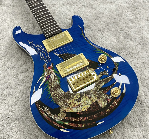 Custom electric guitar - guitar, blue
