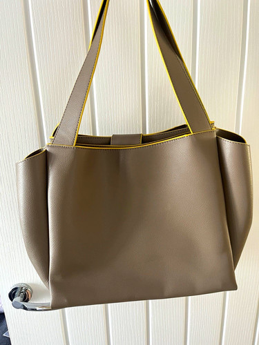 Zara grey faux leather large - grey,