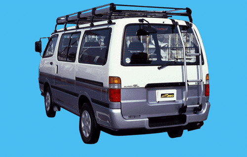 Aluminum rear ladder - rear, straight