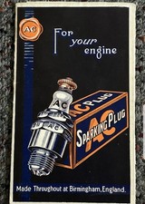 1929 AC SPARK PLUGS Original Sales Brochure RARE Cars Trucks Motorcycles etc