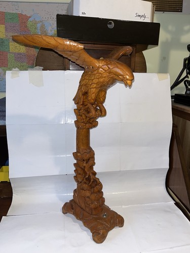 Handcarved hardwood eagle - hardwood,