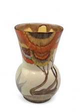 Clarice Cliff RHODANTHE pattern small 'Shuttlecock' vase, 9cm. Art Deco circa...