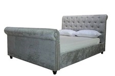 Sleigh Bed With Button