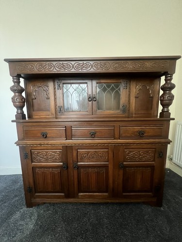 Vintage oak court cupboard - vintage,