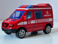 Ambulance Emergency Car Van Model Red Diecast Toy 1:50-1:60 Scale NO PERFECT BOX