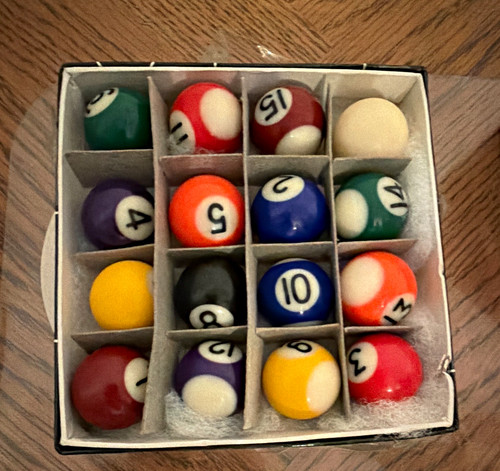 Numbered pool snooker - numbered, balls