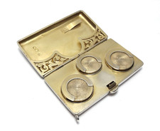 RARE VICTORIAN STERLING SILVER TRIPLE SOVERIGN & STAMP CASE HOLDER, LONDON 1898