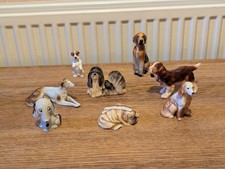 Mid-Century Ceramic Small Dogs  Figures x 8 Various Manufacturers