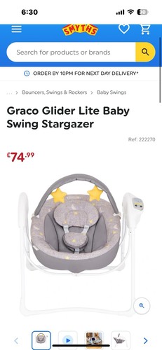 Graco glider lite swing vgc - graco,