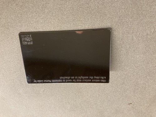Signaling mirror morse - mirror,