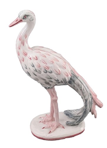 Vintage italian ceramic crane - ceramic,