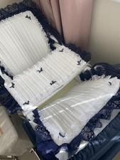 Navy and White Twin Dolls