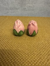 Vintage Franciscan Handpainted Desert Rose Salt and Pepper Set Pink Rosebud