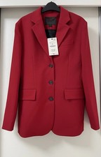 ZARA RED NOTCHED LAPEL COLLAR