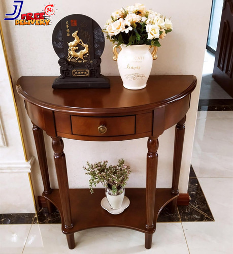 Elegant walnut console - walnut, table