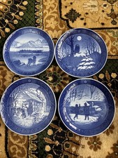 4 vintage Royal copenhagen christmas plates