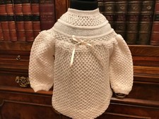 Vintage Michael de Leon White Knit & Lace Baby Angel Top - Unused with Tag - 12M